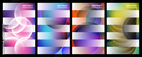 Vibrant abstract posters, a collection of colorful modern art prints for wall decor
