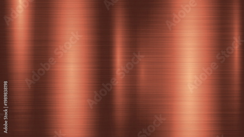 Bronze abstract brushed metal technology background with polished chrome texture. Realistic copper, silver, stainless steel, aluminum style for wallpapers, design concepts, presentations and web
