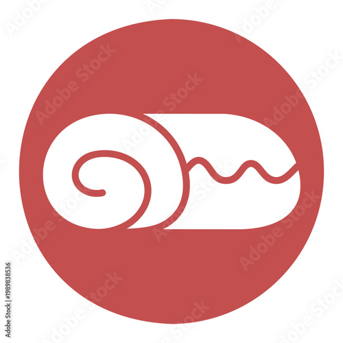 Delicious Sweet Sponge Cake Roll Glyph Icon