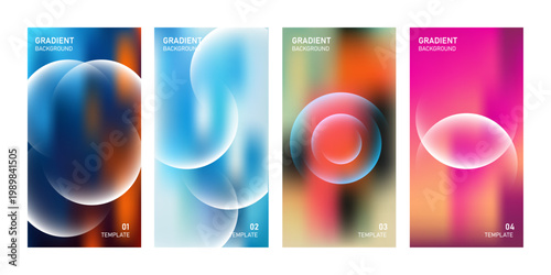 Vibrant gradient backgrounds abstract colorful vector designs for modern digital art web use