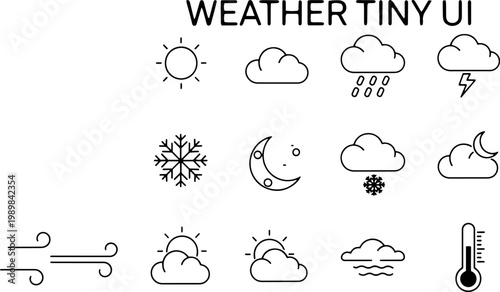 Weather icons for user interface design.