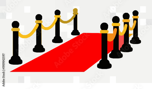 Red carpet silhouette icon VIP event vector symbol