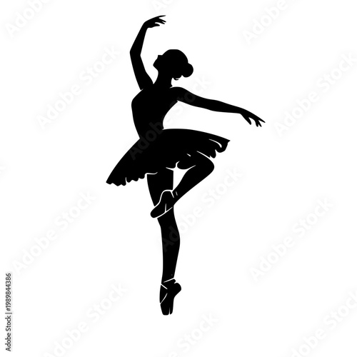 Elegant Ballerina Silhouette in Classic Pose