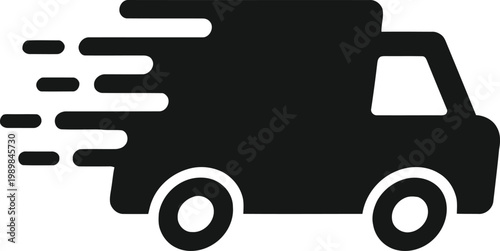Fast delivery truck icon representing swift and efficient shipping services