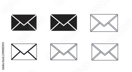 Set of email icons
