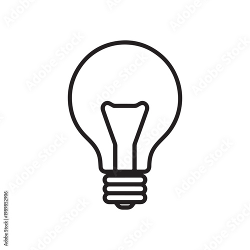 Simple Light Bulb Icon for Education and Student Learning