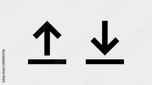 Black arrows pointing up and down on horizontal bars