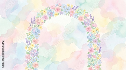Dreamy Blossoms in Pastel Arch