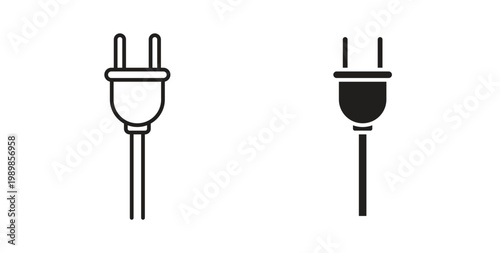 Fotografía Electrical plug icon line style collection