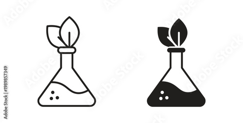 GMO icon line style collection. Simple black solid icons