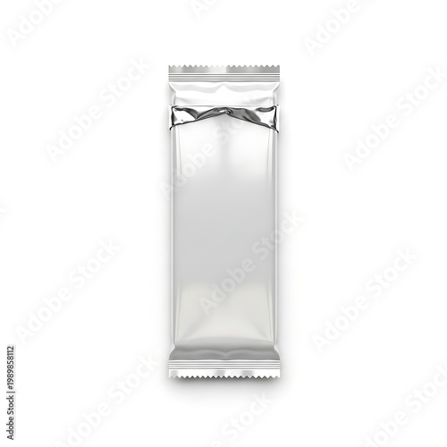 Clear plastic gift bag with decorative silver trim and zipper closure