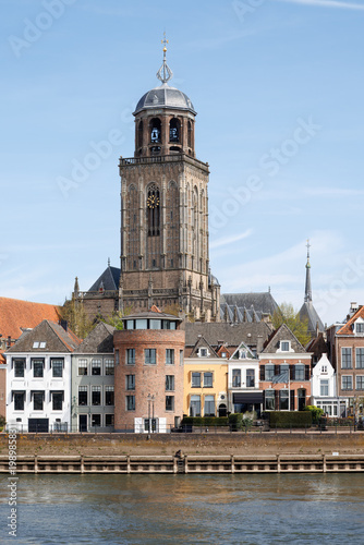 Lebuinus Church Deventer seen across the IJssel River