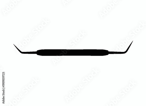 Dental instrument isolated: A precision dental instrument, meticulously designed for intricate procedures, stands out in stark contrast against a pristine backdrop.