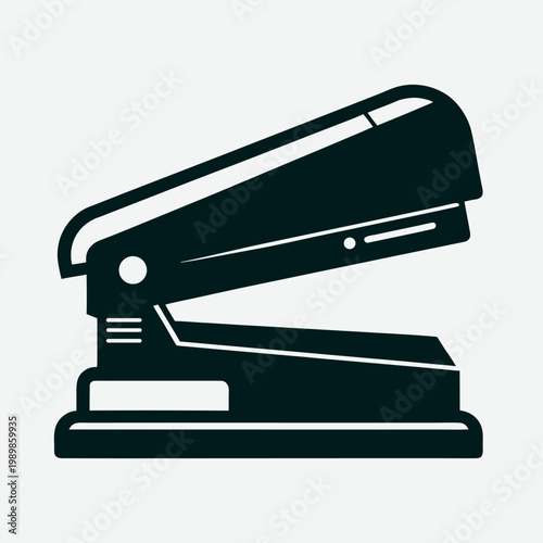 Retro Office Stapler Classic Silhouette Illustration