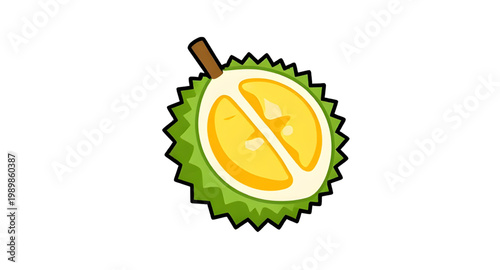 durian fruit, cartoon durian, tropical fruit, spiky fruit, exotic food, asian fruit, king of fruits, durian illustration, fruit icon, fresh durian, tropical snack, fruit design, green durian, funny fr