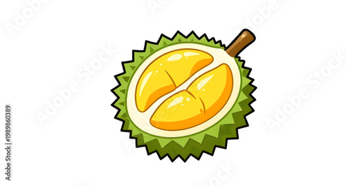 durian fruit, cartoon durian, tropical fruit, spiky fruit, exotic food, asian fruit, king of fruits, durian illustration, fruit icon, fresh durian, tropical snack, fruit design, green durian, funny fr