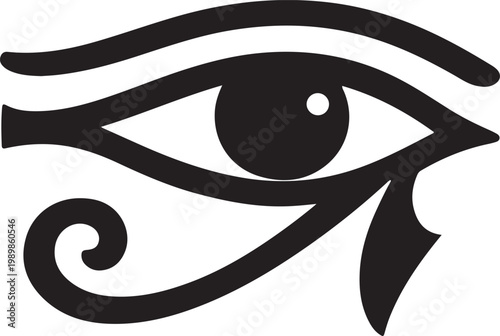 Ancient Horus Eye Symbol Icon Sacred Egyptian Protection Vector Illustration Clean Minimal Design