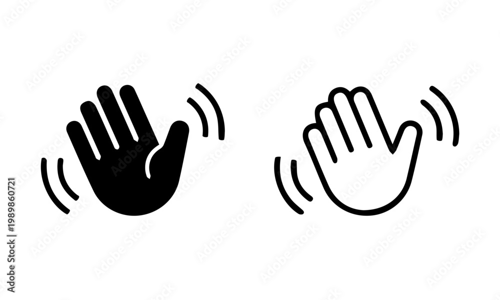 Obraz premium waving hand illustration