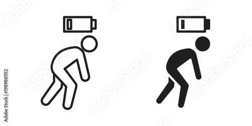 Fatigue icon in line design. editable stroke icon vector. EPS10