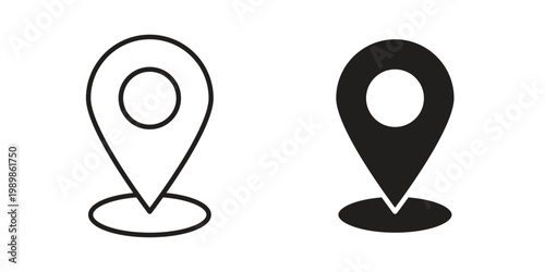 gps pin icon in line design. editable stroke icon vector. EPS10