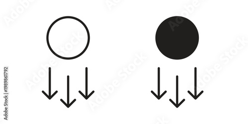 Gravity icon in line design. editable stroke icon vector. EPS10