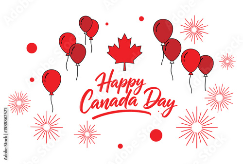 Celebrating canada day with festive decorations and the canadian flag