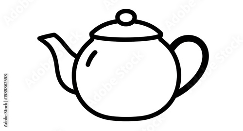 teapot icon, tea kettle, line art teapot, minimalist teapot, classic teapot, kitchen utensil, ceramic teapot, tea pot, outline teapot, beverage pot, teapot design, simple teapot, tea accessory, teapot