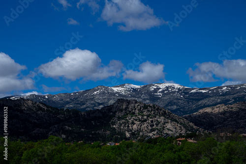 The snowfields in the mountains of Madrid melt away with the arrival of spring