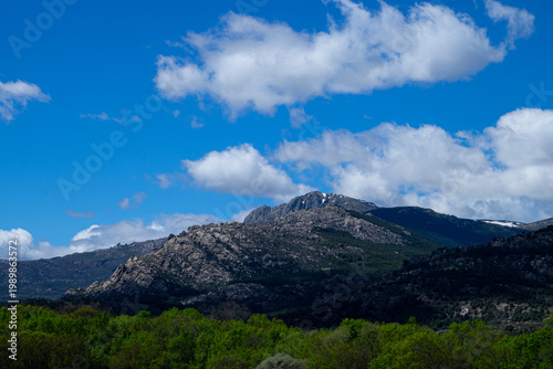 The snowfields in the mountains of Madrid melt away with the arrival of spring