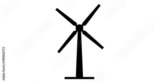 turbine, wind, silhouette, energy, renewable, power, electricity, eco, green, technology, blade, tower, generator, clean, environment, icon, design