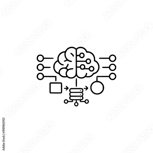 AI Brain Network Icon