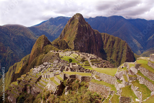 Принти на полотні Peru Machu Picchu or Machu Pikchu Quechua machu old, old person, pikchu pyramid;