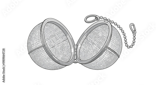 Open Metal Tea Infuser with Chain for Loose Leaf Brewing