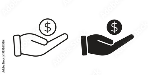 sponsorship icon vector pictogram pack. icon vector template