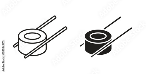 Sushi icon vector pictogram pack. icon vector template