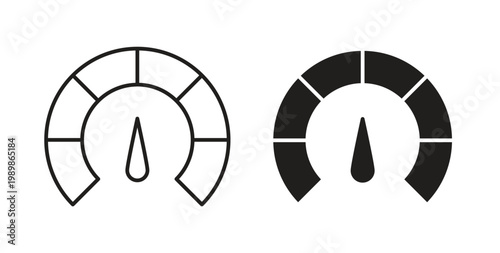 Fotografía Tachometer icon vector pictogram pack. icon vector template