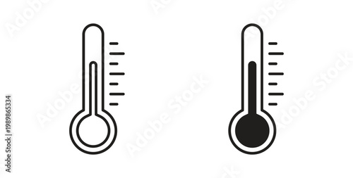 Temperature icon vector pictogram pack. icon vector template