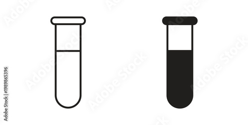 Test tube icon vector pictogram pack. icon vector template