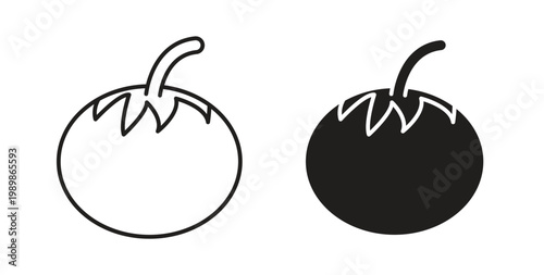 Tomato icon vector pictogram pack. icon vector template