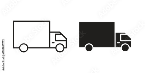 Truck icon vector pictogram pack. icon vector template