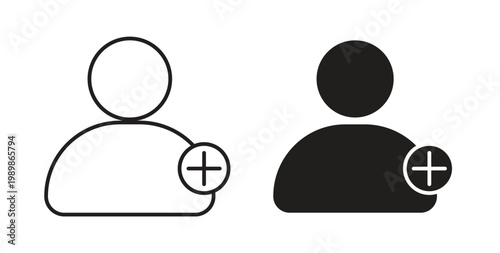 User add icon vector pictogram pack. icon vector template