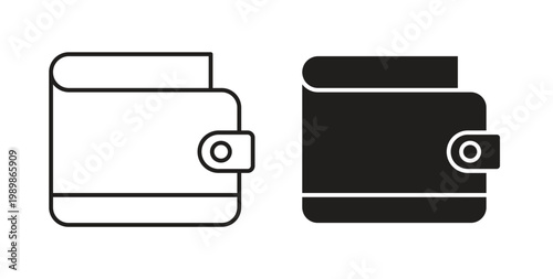 Wallet icon vector pictogram pack. icon vector template