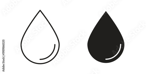 Water drop icon vector pictogram pack. icon vector template