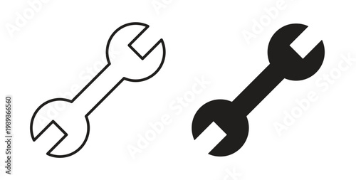 Wrench icon vector pictogram pack. icon vector template