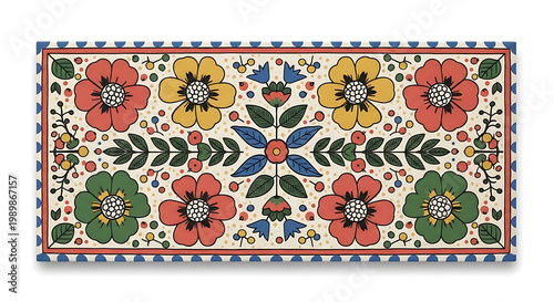 Seamless Flower Pattern  Floor Tile Picture.