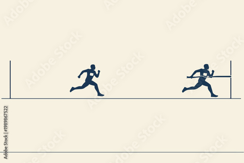 Pay Equity Gap Concept with Identical Runners Achieving Unequal Outcomes Despite Same Effort Symbolizing Workplace Compensation Inequality Illustration