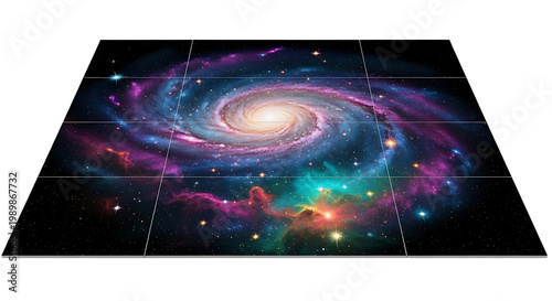 Cosmic Galaxy Swirl house floor  Tile