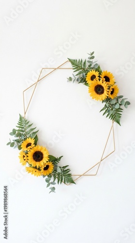 Golden Frame of Sunshine Blooms