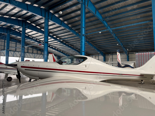 Light aircraft at a private airport