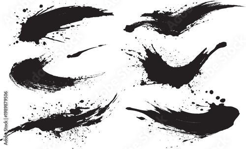 Ink Splashes Brush Stroke